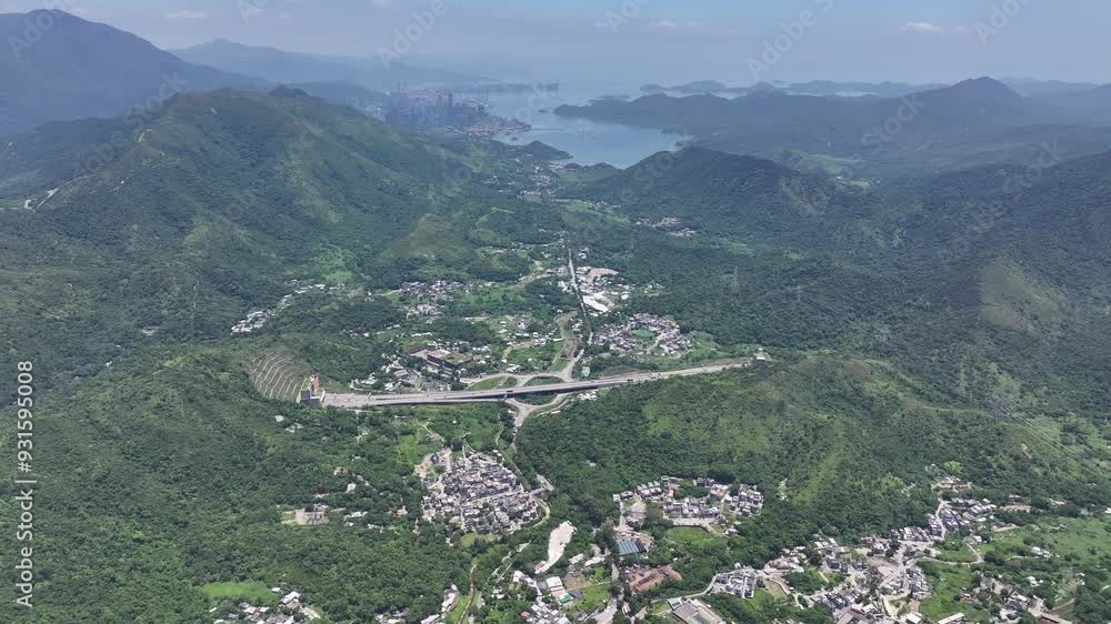 Countryside rural land reclamation to construct public housing in Fanling Sheung Shui Queens Hill Ping Che New Territories,Drone aerial Top Skyview of Hong Kong Northern Metropolis Development Countryside rural land reclamation to construct public housing in Fanling Sheung Shui Queens Hill Ping Che New Territories,Drone aerial Top Skyview of Hong Kong Northern Metropolis Development