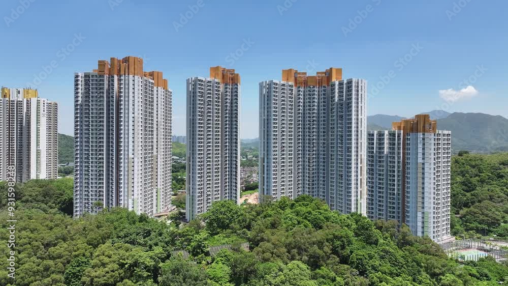 Countryside rural land reclamation to construct public housing in Fanling Sheung Shui Queens Hill Ping Che New Territories,Drone aerial Top Skyview of Hong Kong Northern Metropolis Development Countryside rural land reclamation to construct public housing in Fanling Sheung Shui Queens Hill Ping Che New Territories,Drone aerial Top Skyview of Hong Kong Northern Metropolis Development