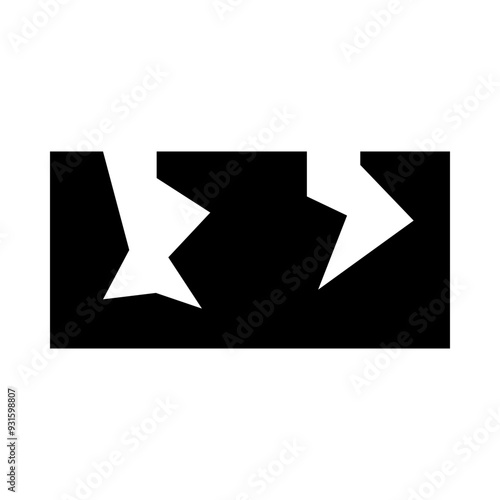 Earthquake glyph icon