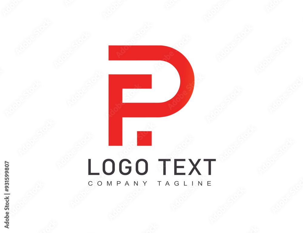 Business logo with monogram sign f p Business logo with monogram sign f p