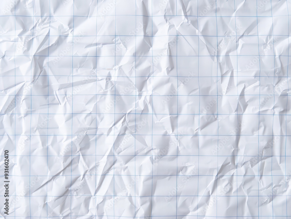 Obraz premium Crumpled grid paper
