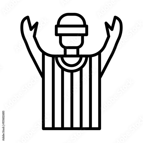 Hockey Referee line icon