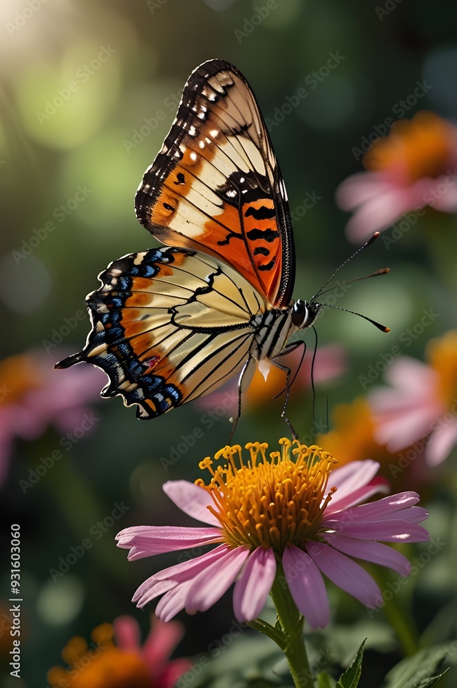 Obraz premium butterfly on flower