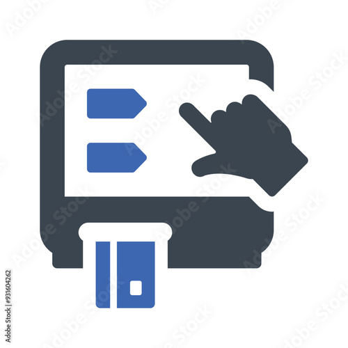 Atm touch screen icon