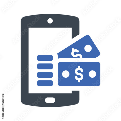 Mobile financial services icon