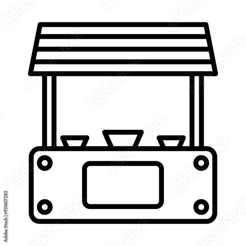 Market Stall line icon