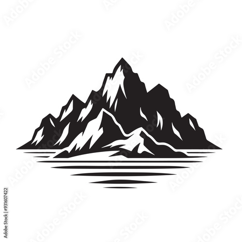 mountain landscape vector illustration