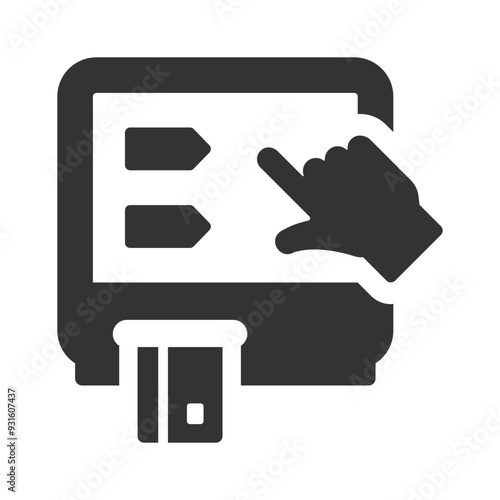 Atm touch screen icon