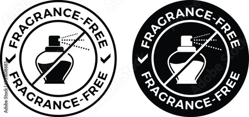 fragrance free vector icon. product package instruction icon