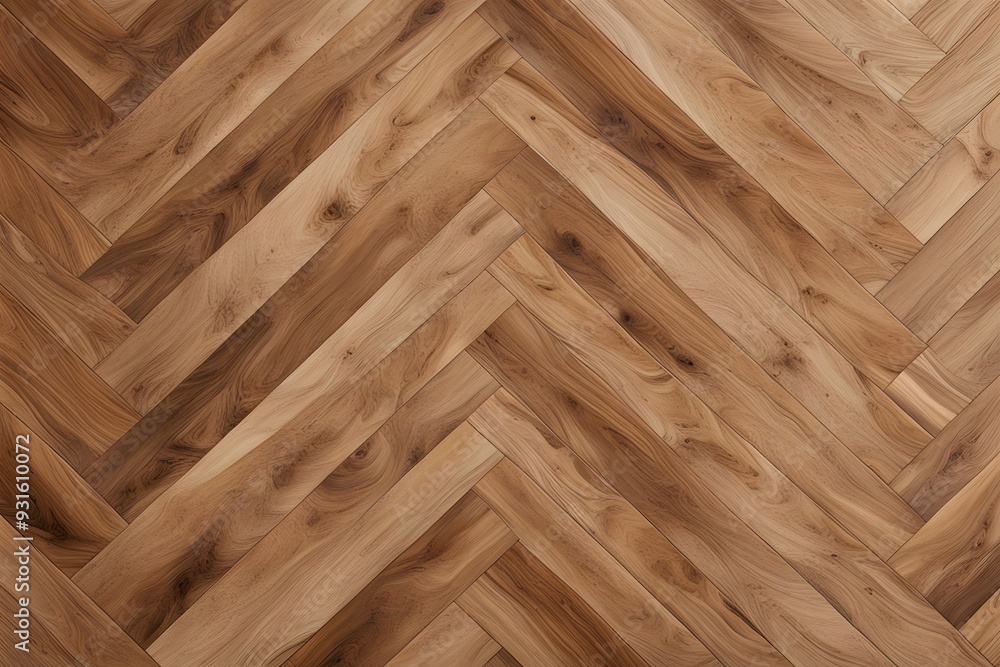 A classic herringbone pattern in warm wood tones with a natural finish, AI Generated A classic herringbone pattern in warm wood tones with a natural finish, AI Generated