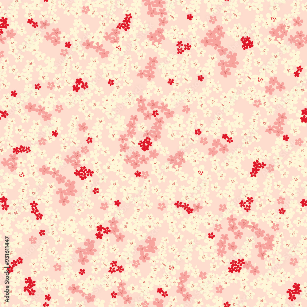 vector seamless pattern with delicate romantic small flowers vector seamless pattern with delicate romantic small flowers