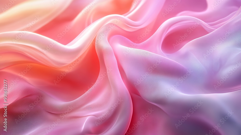 A pink fabric with a wave pattern A pink fabric with a wave pattern