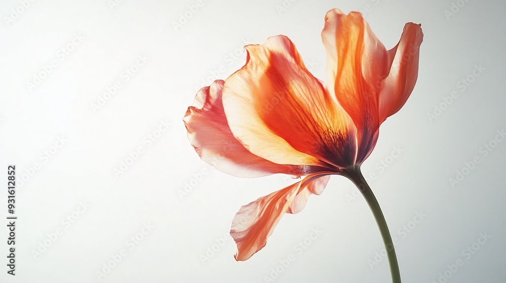 Delicate Poppy Flower in Soft Light Delicate Poppy Flower in Soft Light