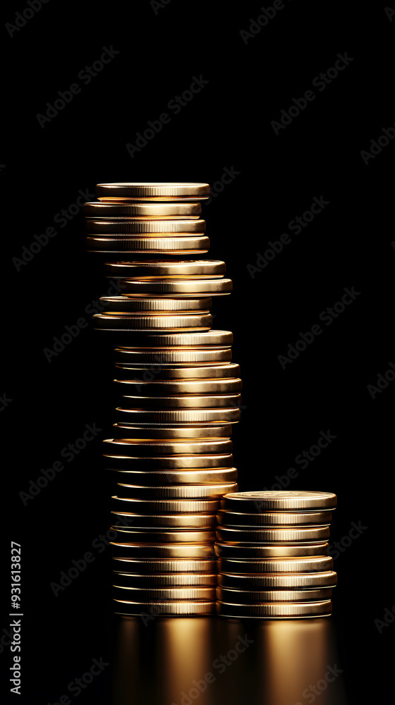 Financial planning gold coins stack background Financial planning gold coins stack background