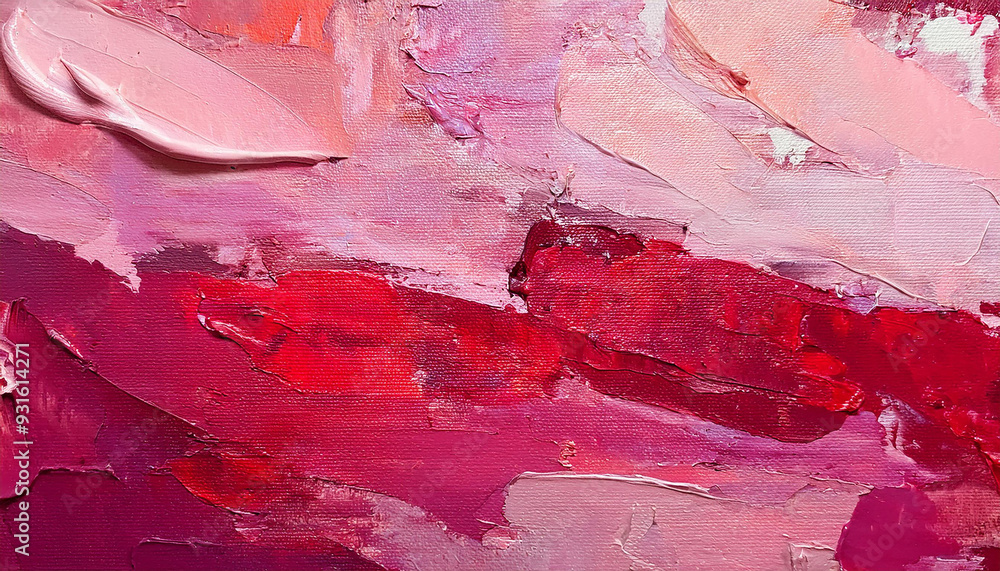 © hardvicore - Abstract pink and red acrylic surface. Oil painting texture on canvas. Hand painted © hardvicore - Abstract pink and red acrylic surface. Oil painting texture on canvas. Hand painted