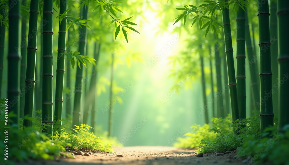 Obraz premium A bamboo forest background.