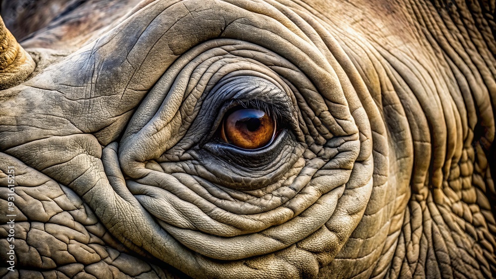 Close-up macro shot of a rhinoceros eye, rhinoceros, eye, close-up, macro, animal, wildlife, detail, texture, eyelashes, skin Close-up macro shot of a rhinoceros eye, rhinoceros, eye, close-up, macro, animal, wildlife, detail, texture, eyelashes, skin