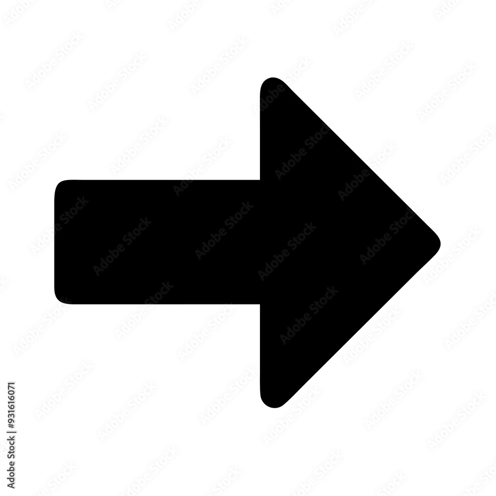 graphic  single black arrow