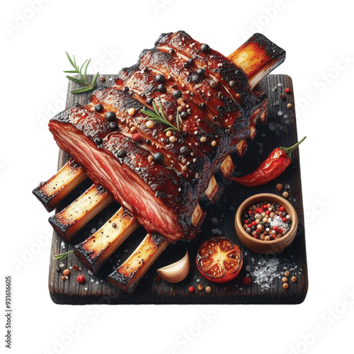 grilled beef vector 