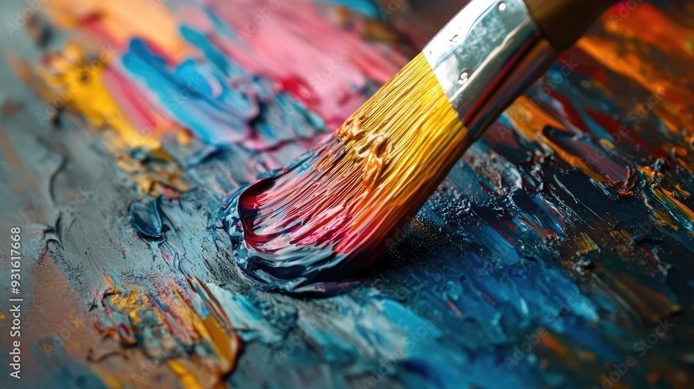 A paintbrush dipped in paint, frozen just before it touches the canvas, representing the power of pause.