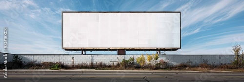 Empty advertising billboard