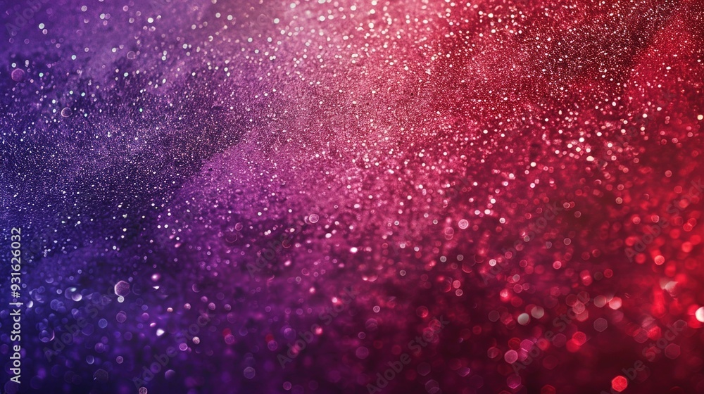 Obraz premium A vibrant abstract background with shimmering particles in purple and red hues.