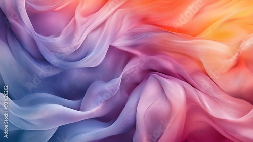 Abstract Swirling Fabric in a Spectrum of Hues