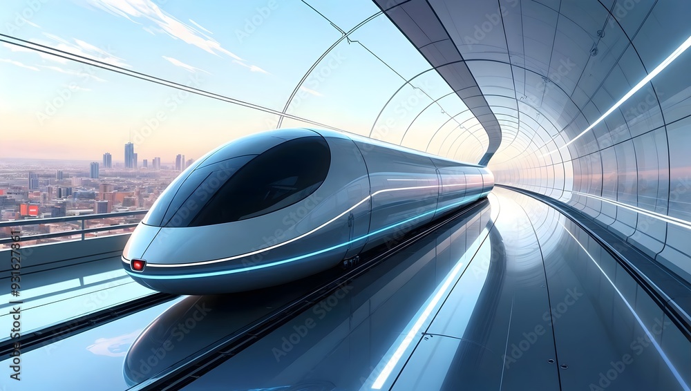 Obraz premium Hyperloop Transportation System Concept
