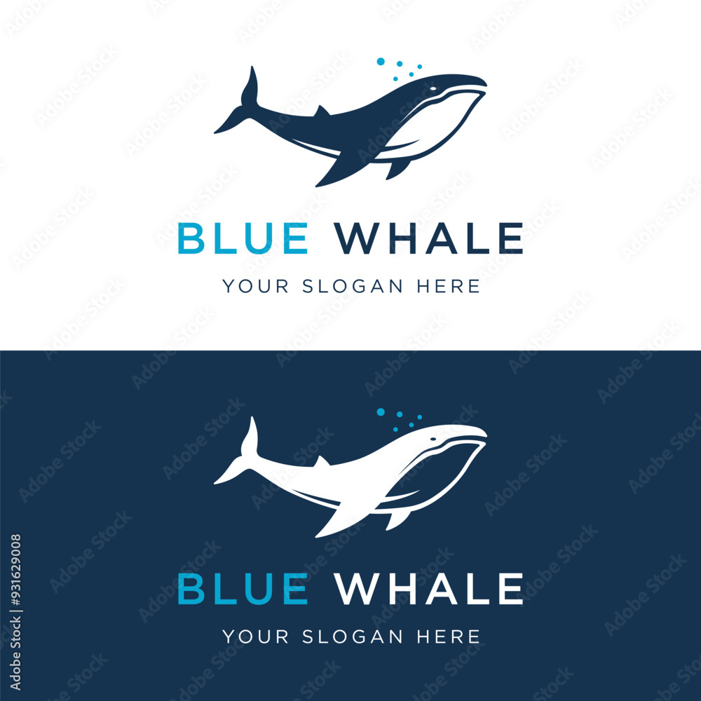 Naklejka premium Ocean giant orca whale template logo design with vector illustration editing.
