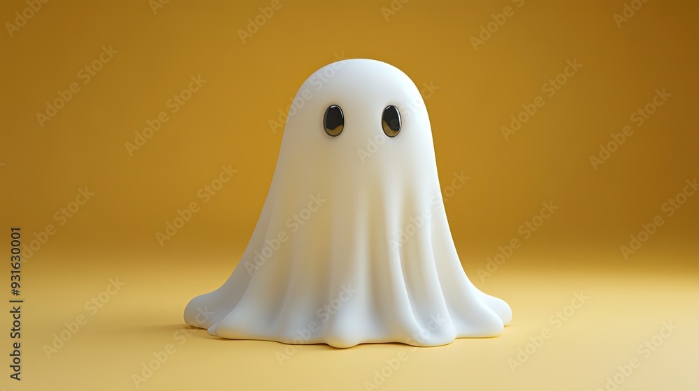 Simple 3D Ghost for Halloween Simple 3D Ghost for Halloween