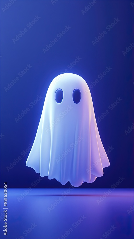 Charming 3D Ghost Design Charming 3D Ghost Design