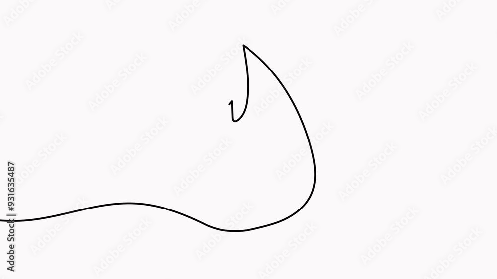 Burning fire flame continuous line drawing animated video. Burning fire flame continuous line drawing animated video.