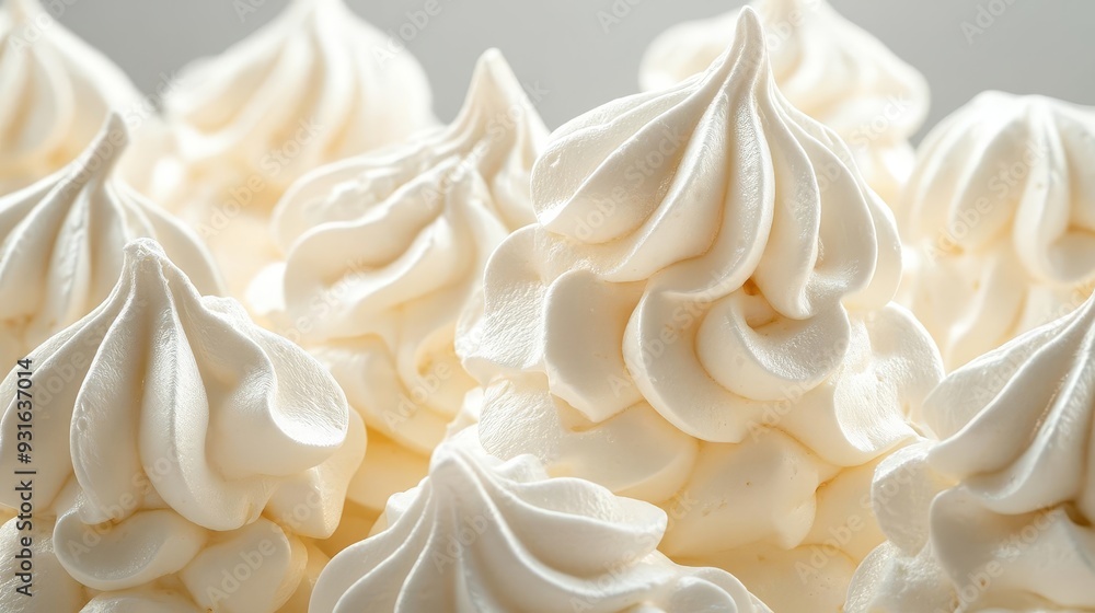 Whisk, airy meringue forming peaks, close-up shot, delicate textures, soft shadows, clean minimalistic background Whisk, airy meringue forming peaks, close-up shot, delicate textures, soft shadows, clean minimalistic background