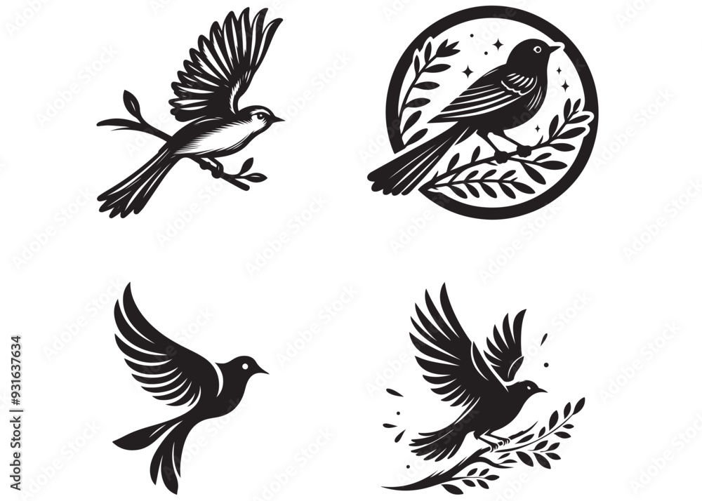 vector silhouette flying bird, flying bird on a tree Vector, Wall decals, flying bird on a branch, flying bird logo Vector illustration in simple hand drawn, silhouette vector illustration design vector silhouette flying bird, flying bird on a tree Vector, Wall decals, flying bird on a branch, flying bird logo Vector illustration in simple hand drawn, silhouette vector illustration design