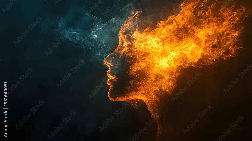 Explosive Fiery Inferno Raging in Mysterious Atmosphere Explosive Fiery Inferno Raging in Mysterious Atmosphere