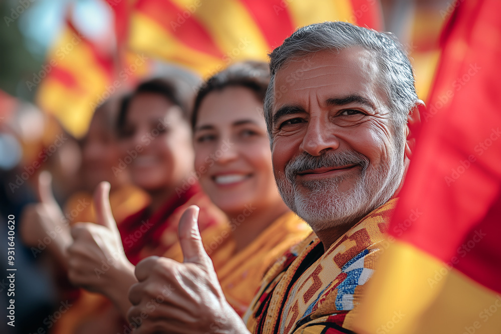 People giving thumbs up. People giving thumbs up.