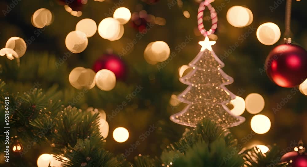Christmas with lighting, glittering Christmas with lighting, glittering