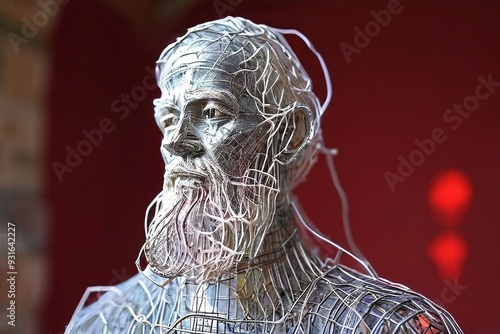 wire sculpture d wire saint a wire sculpture of st nicholas crea photo