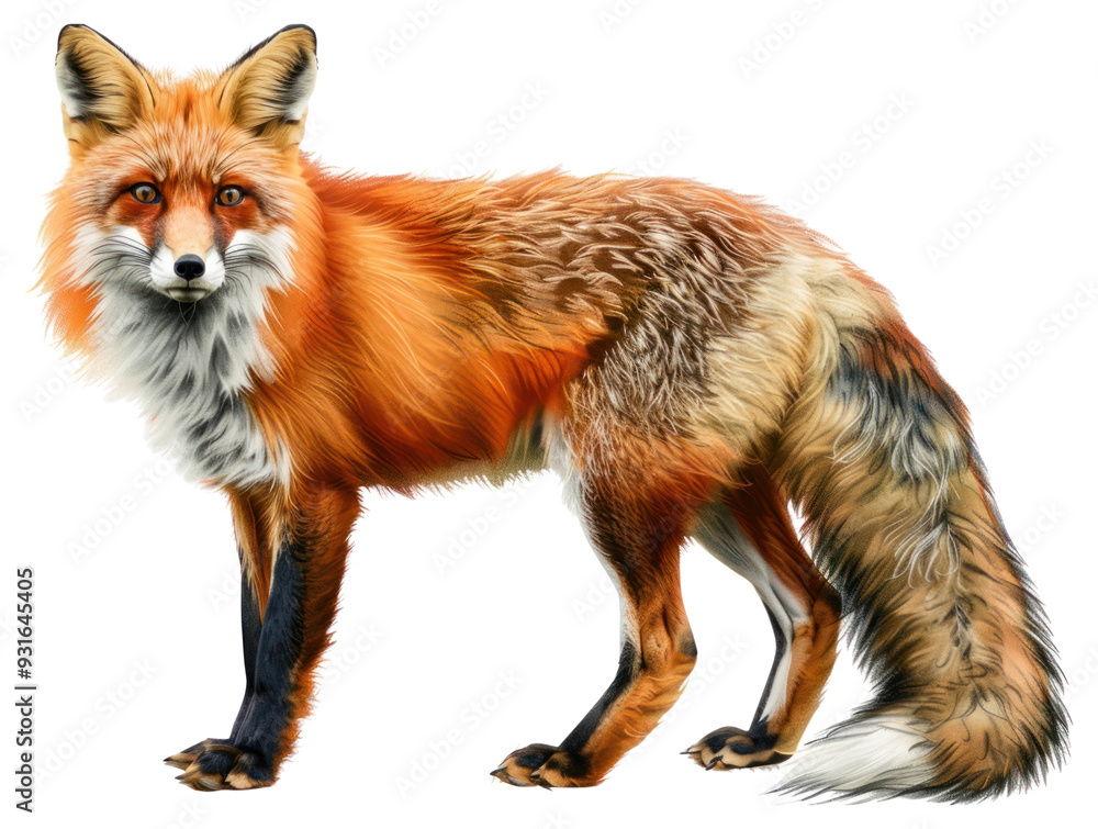 Obraz premium PNG Fox wildlife mammal animal.
