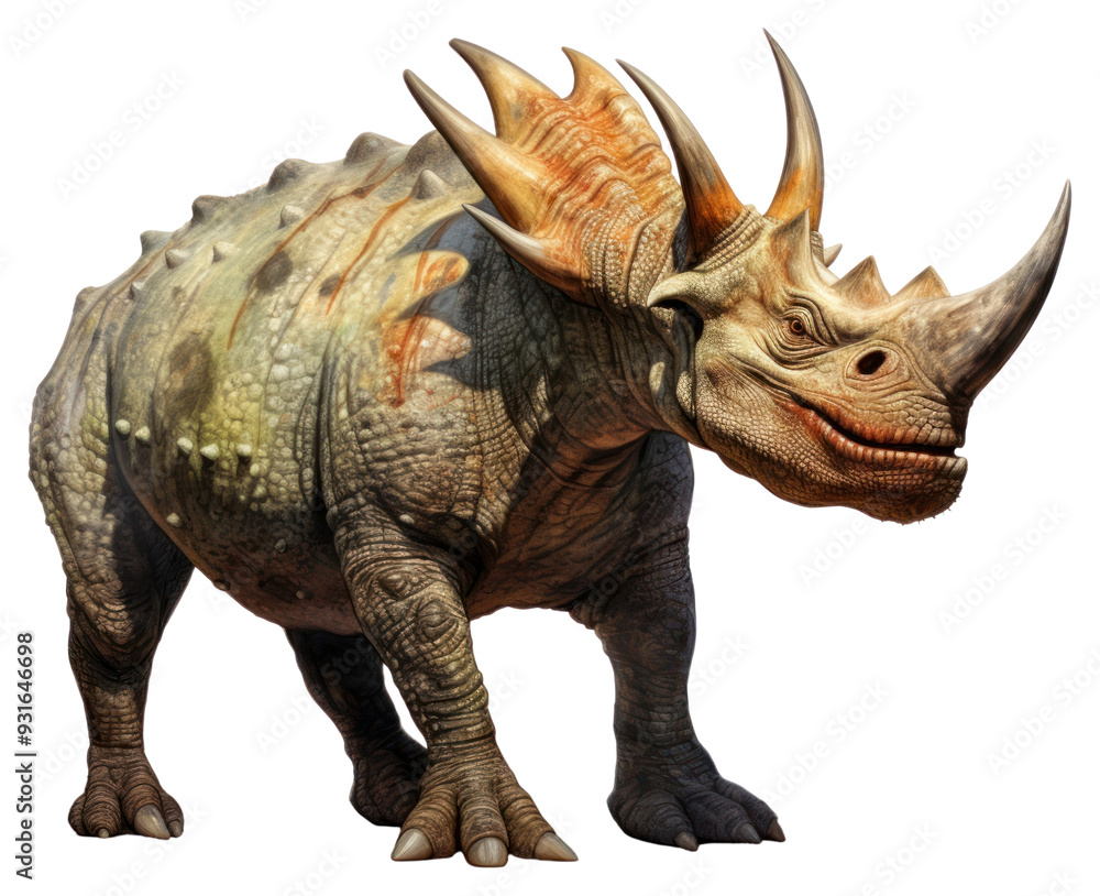Fototapeta premium PNG Dinosaur animal mammal rhinoceros.