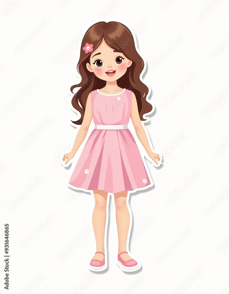 Cute Girl Paper Doll Set: Printable Fashion Illustrations for Kids Cute Girl Paper Doll Set: Printable Fashion Illustrations for Kids