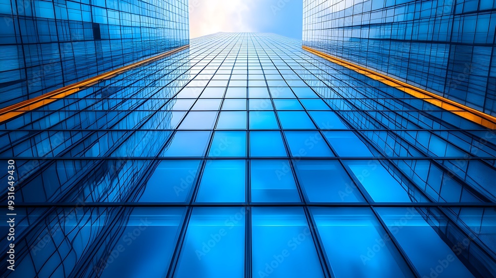 Modern glass skyscraper facade, geometric patterns, blue sky reflections, urban architecture, abstract composition, clean lines, contemporary design,. Modern glass skyscraper facade, geometric patterns, blue sky reflections, urban architecture, abstract composition, clean lines, contemporary design,.