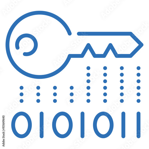 パスワードの暗号化。ログインのセキュリティ強化に関するの編集可能な線のベクターアイコンイラスト