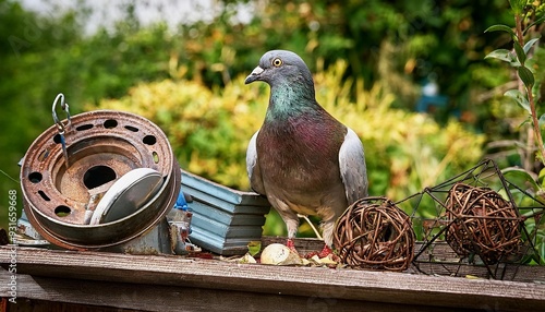 Peagon of your garden with children sky blue and Black background photo