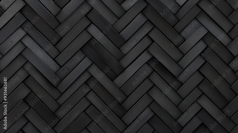 Black herringbone pattern. Black herringbone pattern.