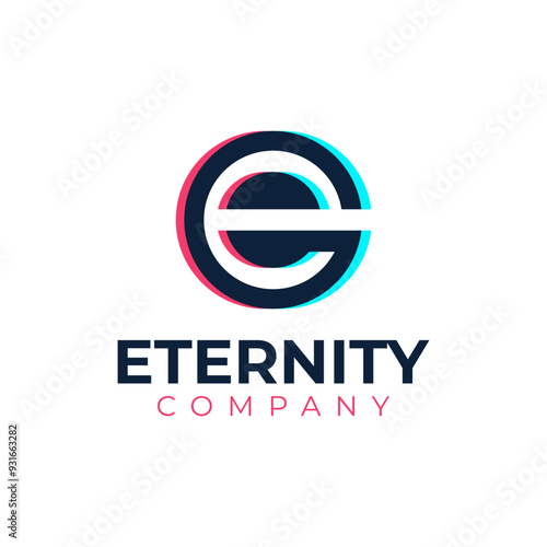 Letter E logo design template elements