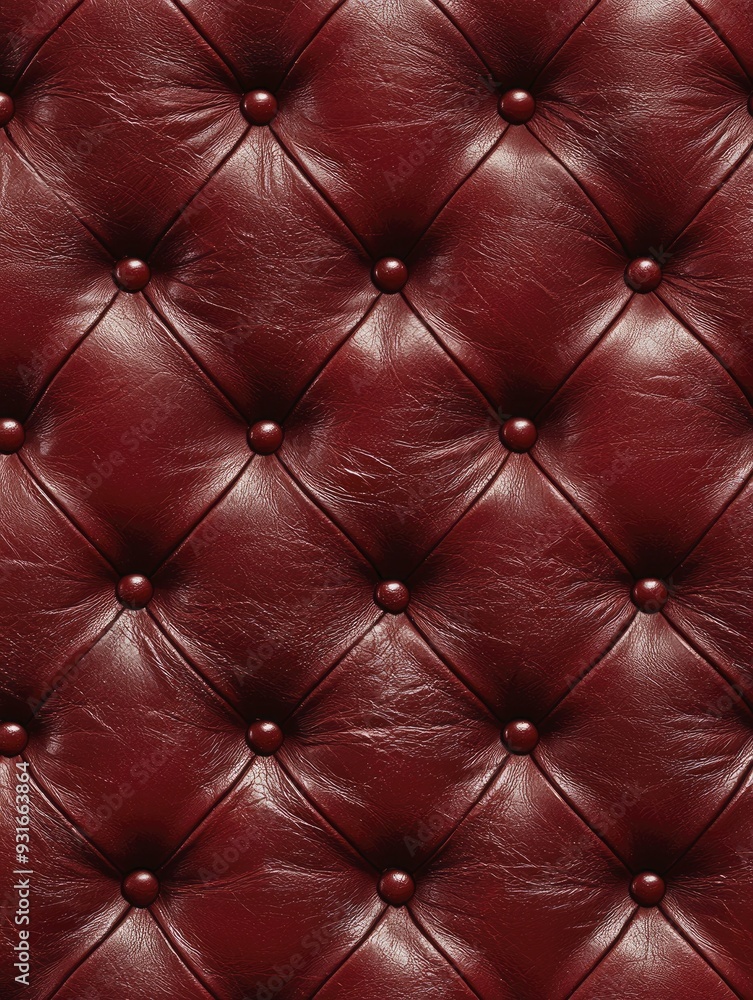 Naklejka premium Vibrant Red Leather Pattern featuring Rhombic Elements for Striking Digital Creations.