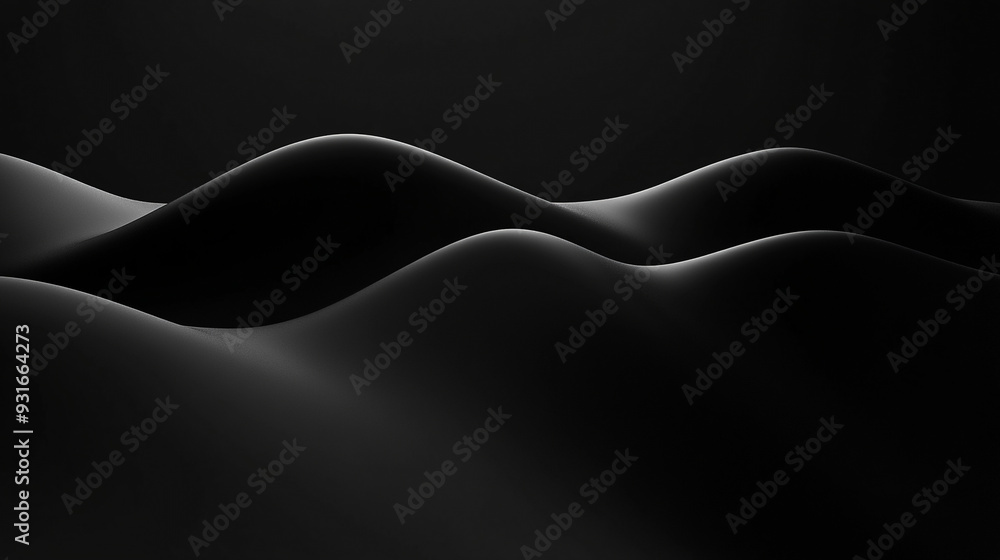 Black wavy background. Black wavy background.