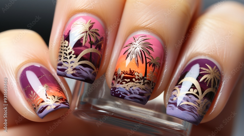 a tropical sunset gradient with warm oranges and purples. a tropical sunset gradient with warm oranges and purples.