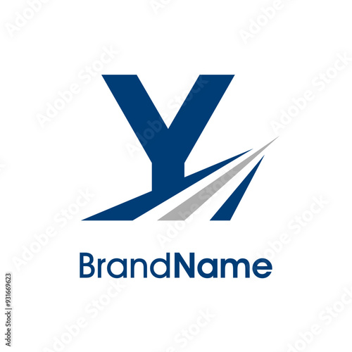 Simple Initial Y Road Logo